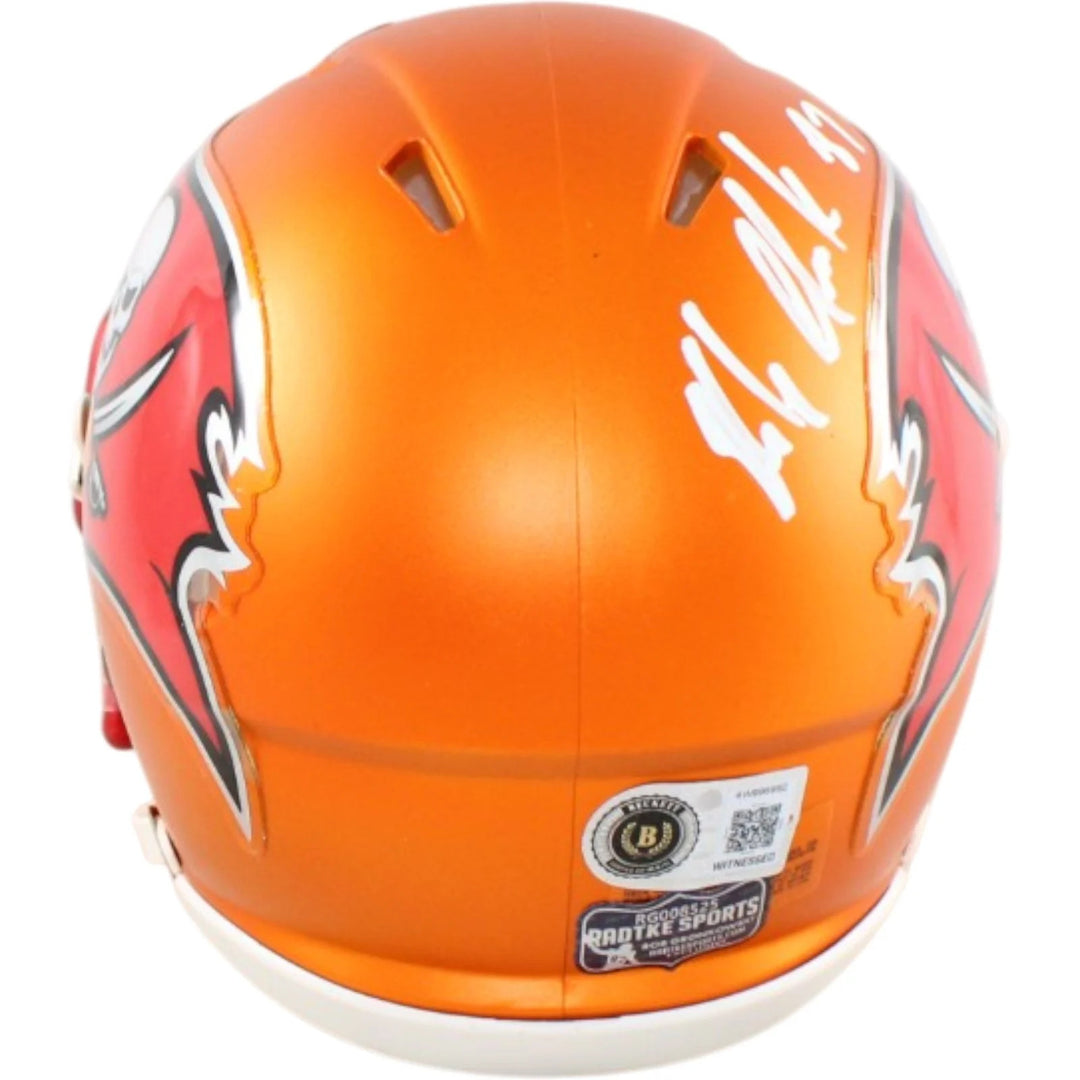 Rob Gronkowski Signed Tampa Bay Buccaneers Mini Helmet Blaze Beckett W 58344