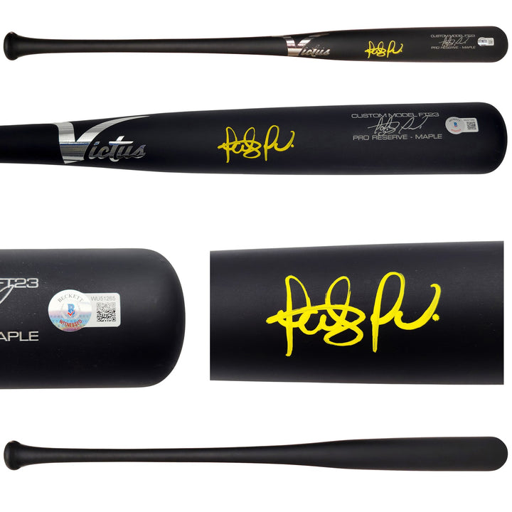 Fernando Tatis Jr. Signed Matte Black Victus Game Model Bat Padres Beckett