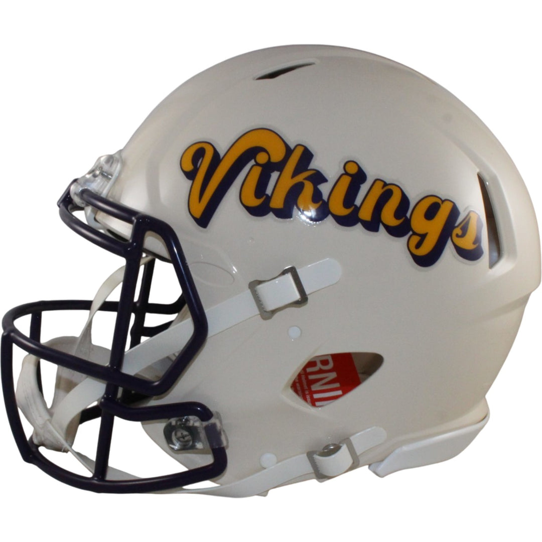 Adrian Perterson Signed Minnesota Vikings Pro Retro Helmet Beckett WIT 57522