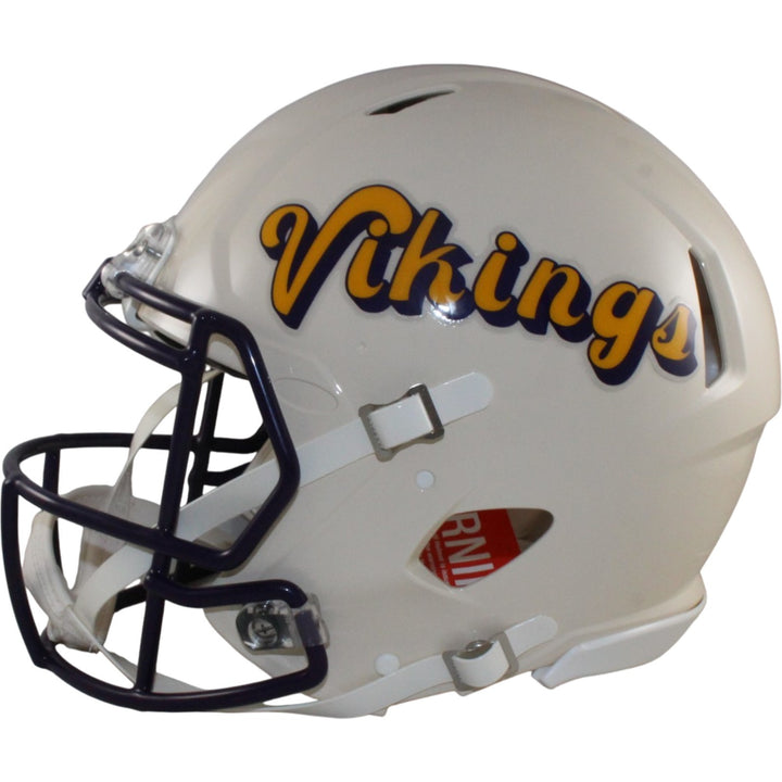 Adrian Perterson Signed Minnesota Vikings Pro Retro Helmet Beckett WIT 57522