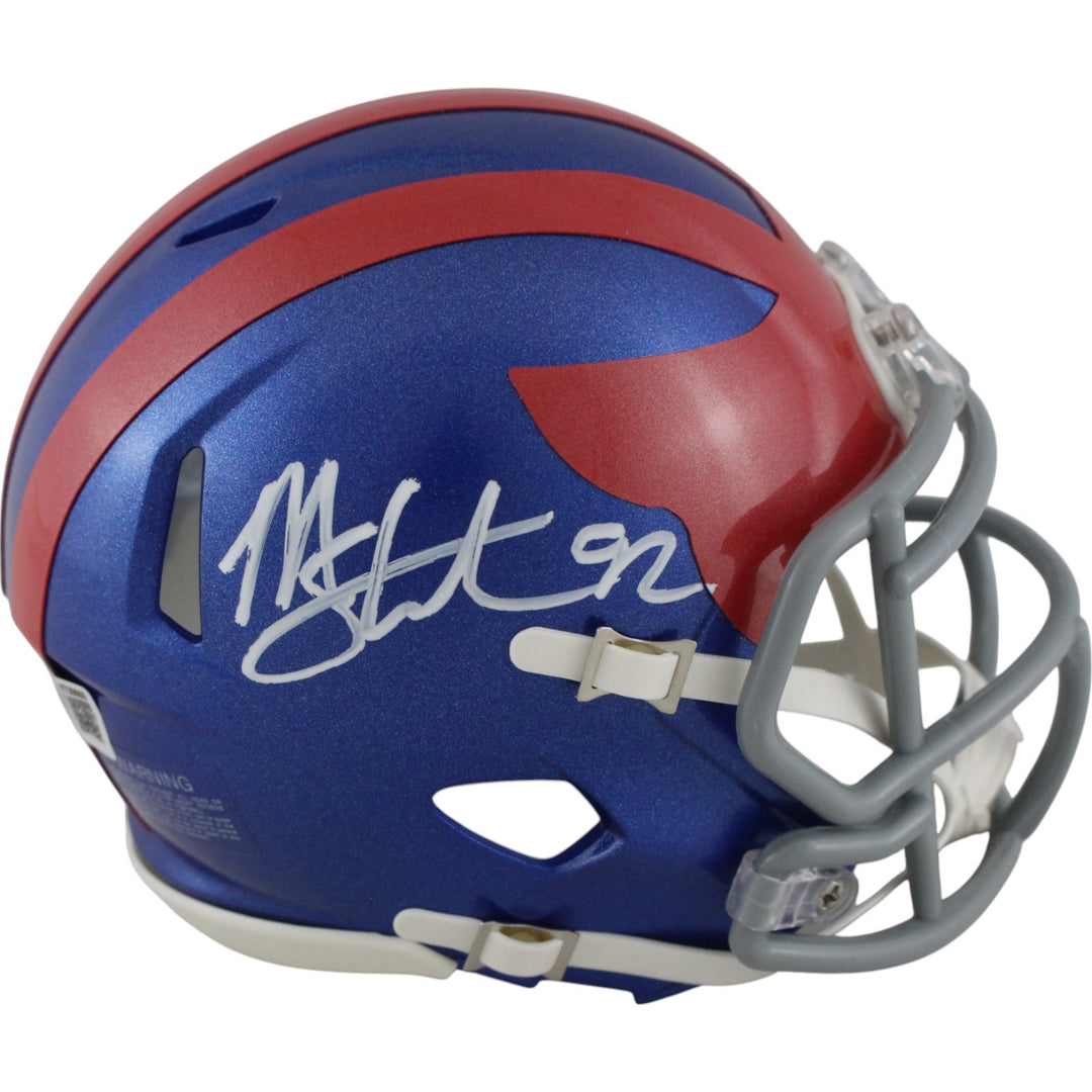 Michael Strahan Autographed New York Giants 24 Alt Mini Helmet Beckett 49850