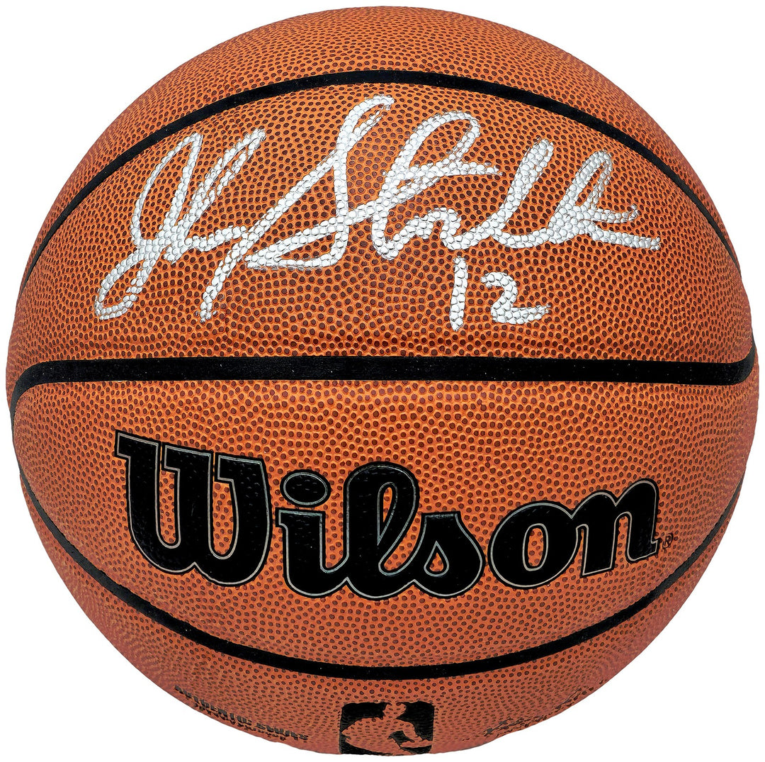 John Stockton Auto Authentic Series Indoor/Outdoor IO Basketball Jazz Beckett