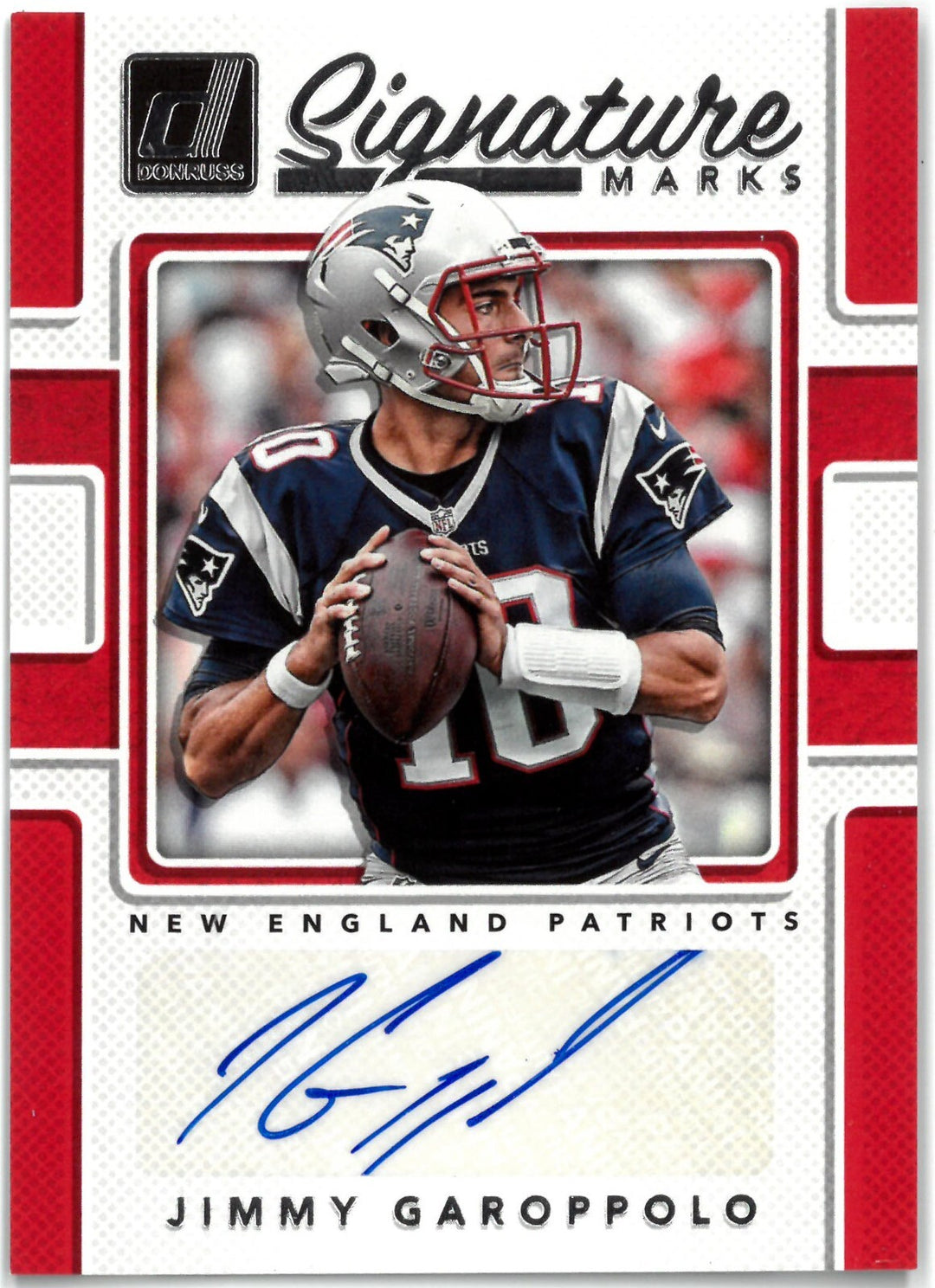 Jimmy Garoppolo signed 2017 Panini Donruss Signature Marks Auto Card #SM-JGP