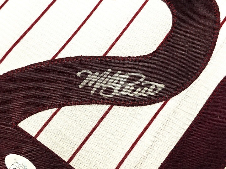 Phillies Mike Schmidt Auto White Nike Cooperstown Collection Jersey 2XL JSA