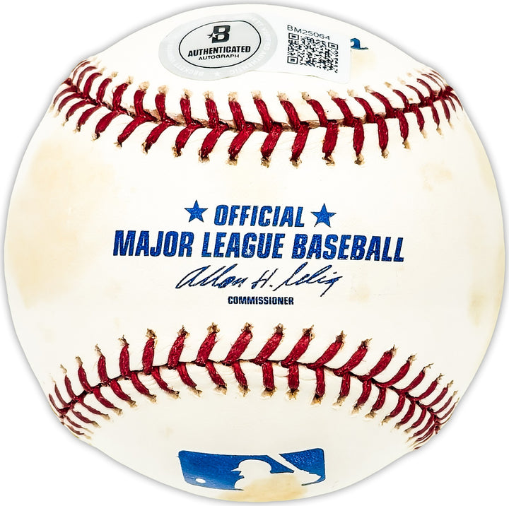 Hugh Laurin Pepper Signed MLB Baseball Pittsburgh Pirates Beckett QR