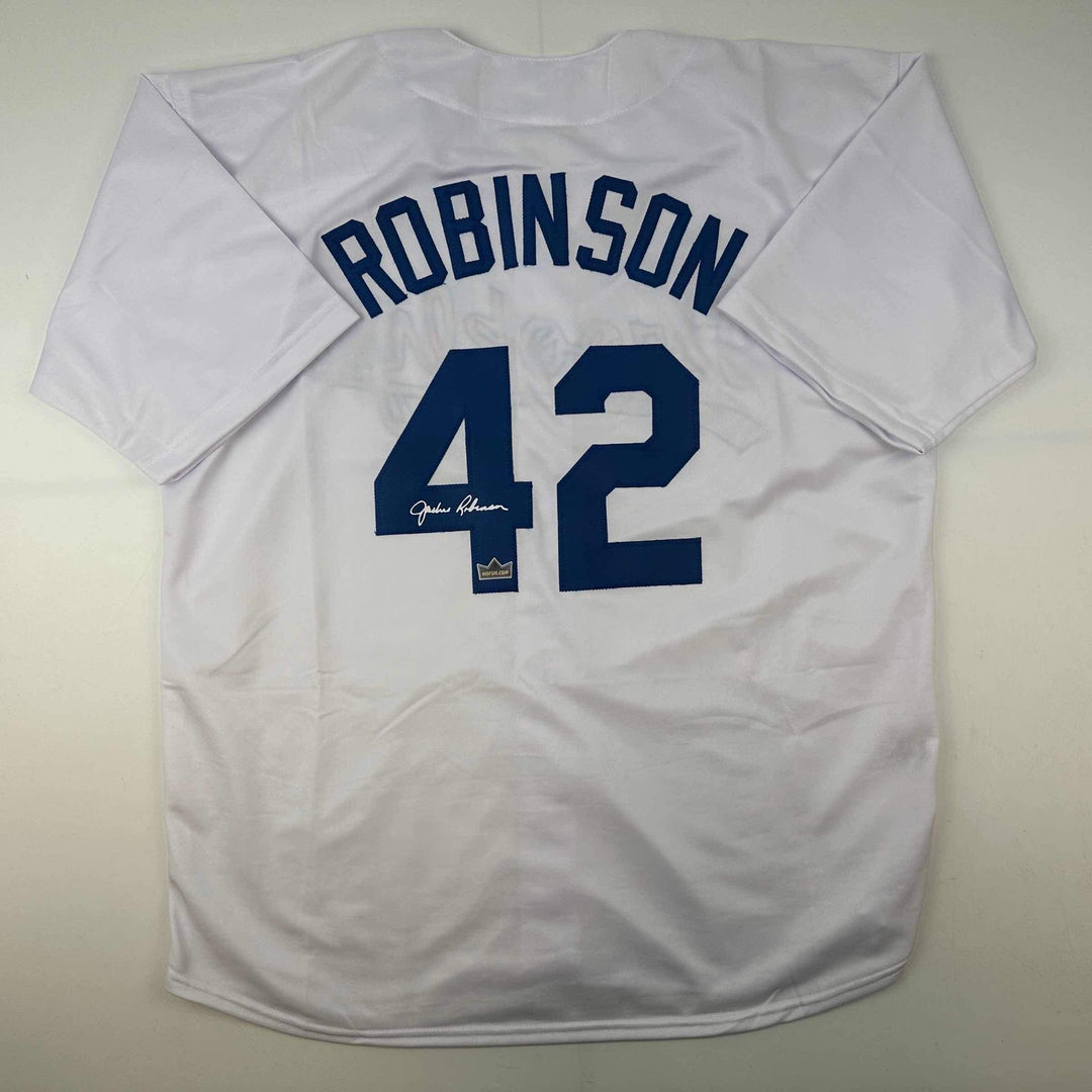 Facsimile Autographed Jackie Robinson Brooklyn Los Angeles LA Reprint Jersey XL