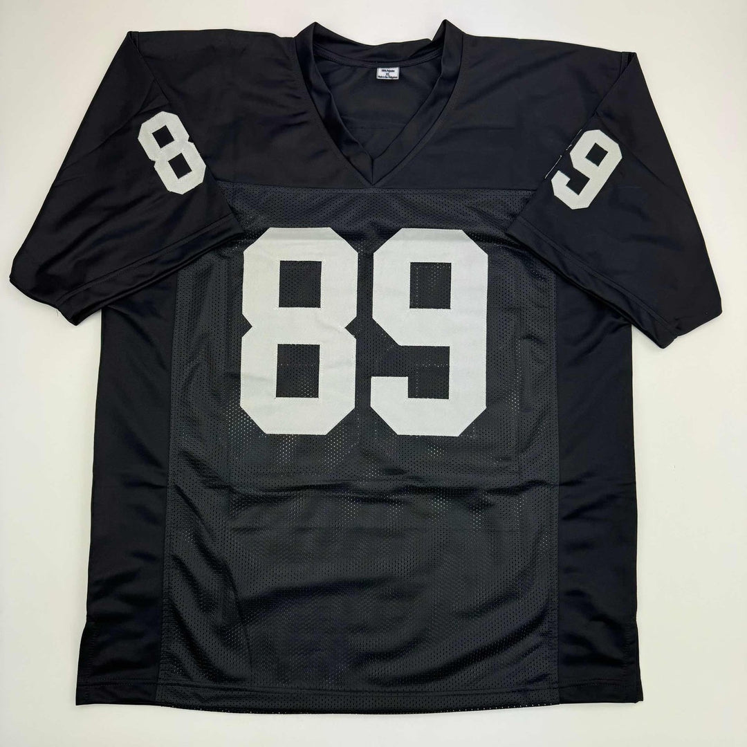 Autographed/Signed Brock Bowers Las Vegas Oakland Black Jersey BAS COA
