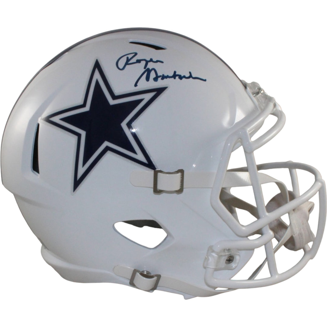 Roger Staubach Autographed/Signed Dallas Cowboys F/S 22 Alt Helmet Beckett 57303