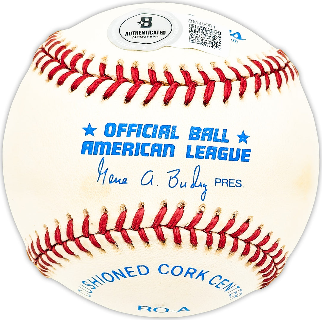 Curt Motton Autographed Signed AL Baseball Baltimore Orioles Beckett QR #BM25091