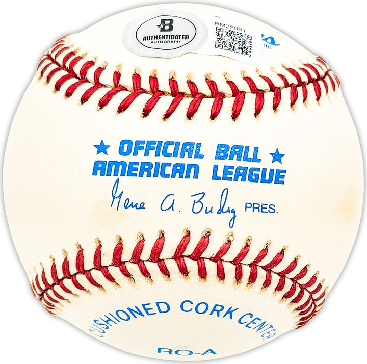 Curt Motton Autographed Signed AL Baseball Baltimore Orioles Beckett QR #BM25091