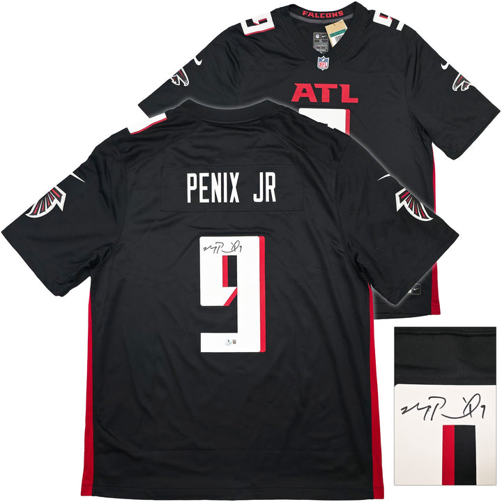 Atlanta Falcons Michael Penix Jr. Signed Black Nike Jersey Size XL Beckett Wit