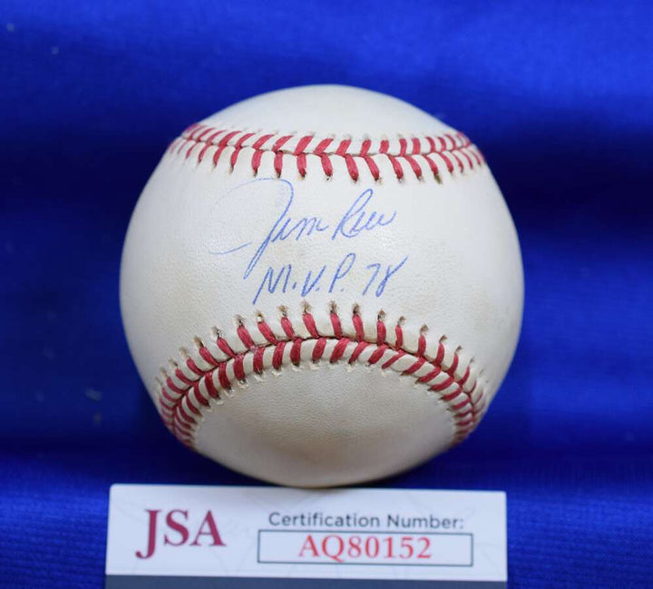Jim Rice MVP 78 JSA Cert Signed American League OAL Autograph Baseball