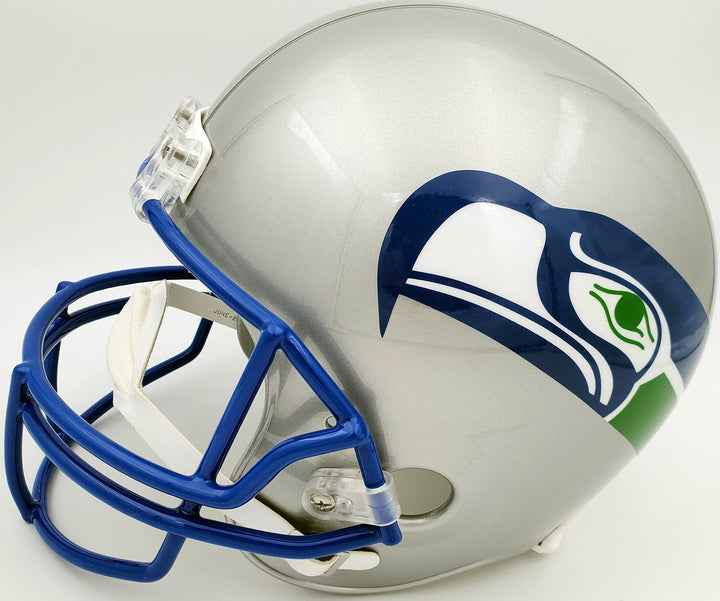 Warren Moon Auto Seahawks Full Size Gray Rep Throwback Helmet HOF 06 MCS Holo