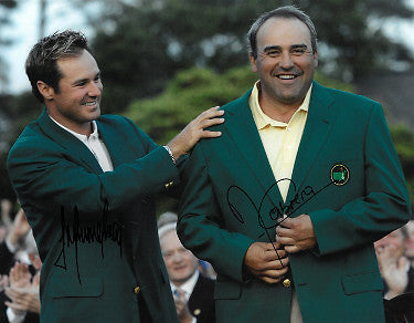 Angel Cabrera & Trevor Immelman signed PGA 11x14 Photo- JSA (09 Augusta Masters)