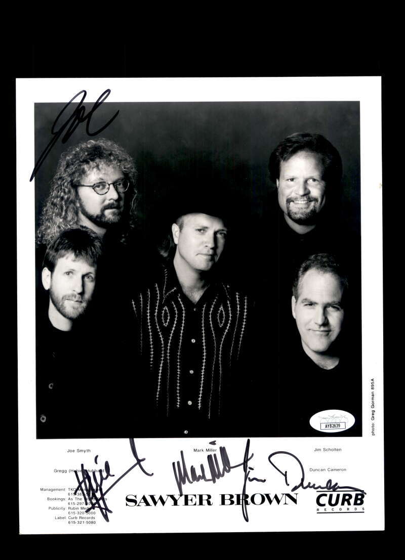 Sawyer Brown JSA Coa Signed by 5 8x10 Photo Autograph
