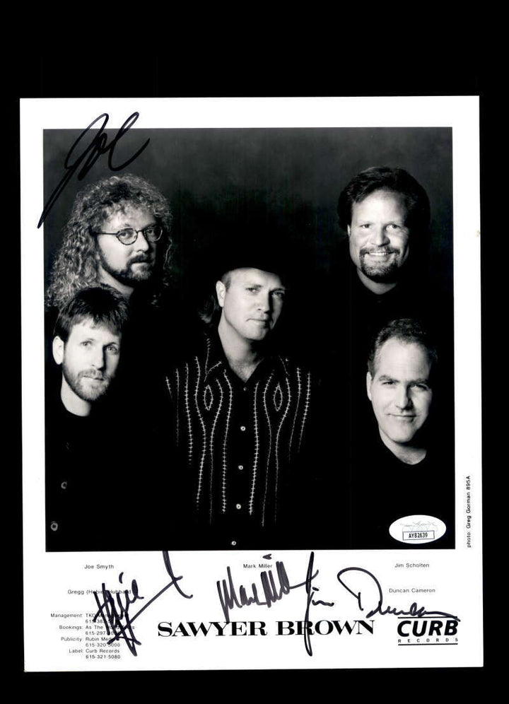 Sawyer Brown JSA Coa Signed by 5 8x10 Photo Autograph