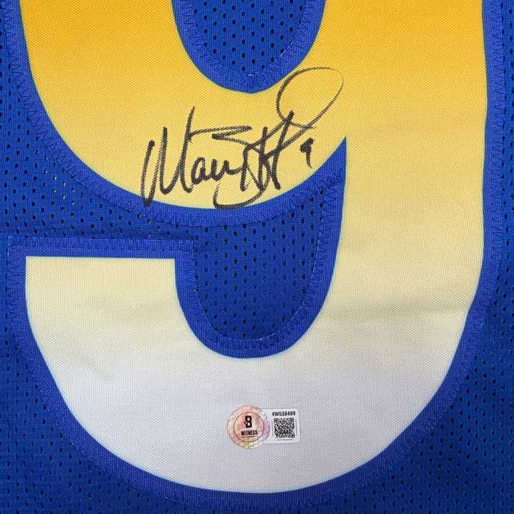 Autographed/Signed Matthew Stafford Los Angeles Blue Jersey Beckett BAS COA