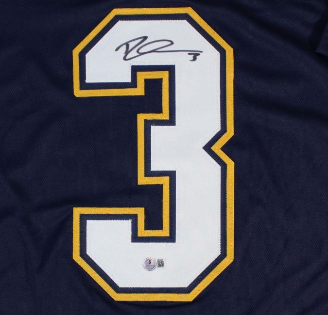 Derwin James Los Angeles Signed Throwback Navy Football Jersey BAS