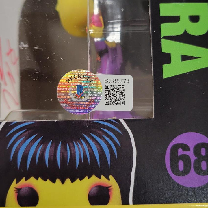 Elvira signed Black Light Funko Pop autograph pink ~ BAS Beckett Witness
