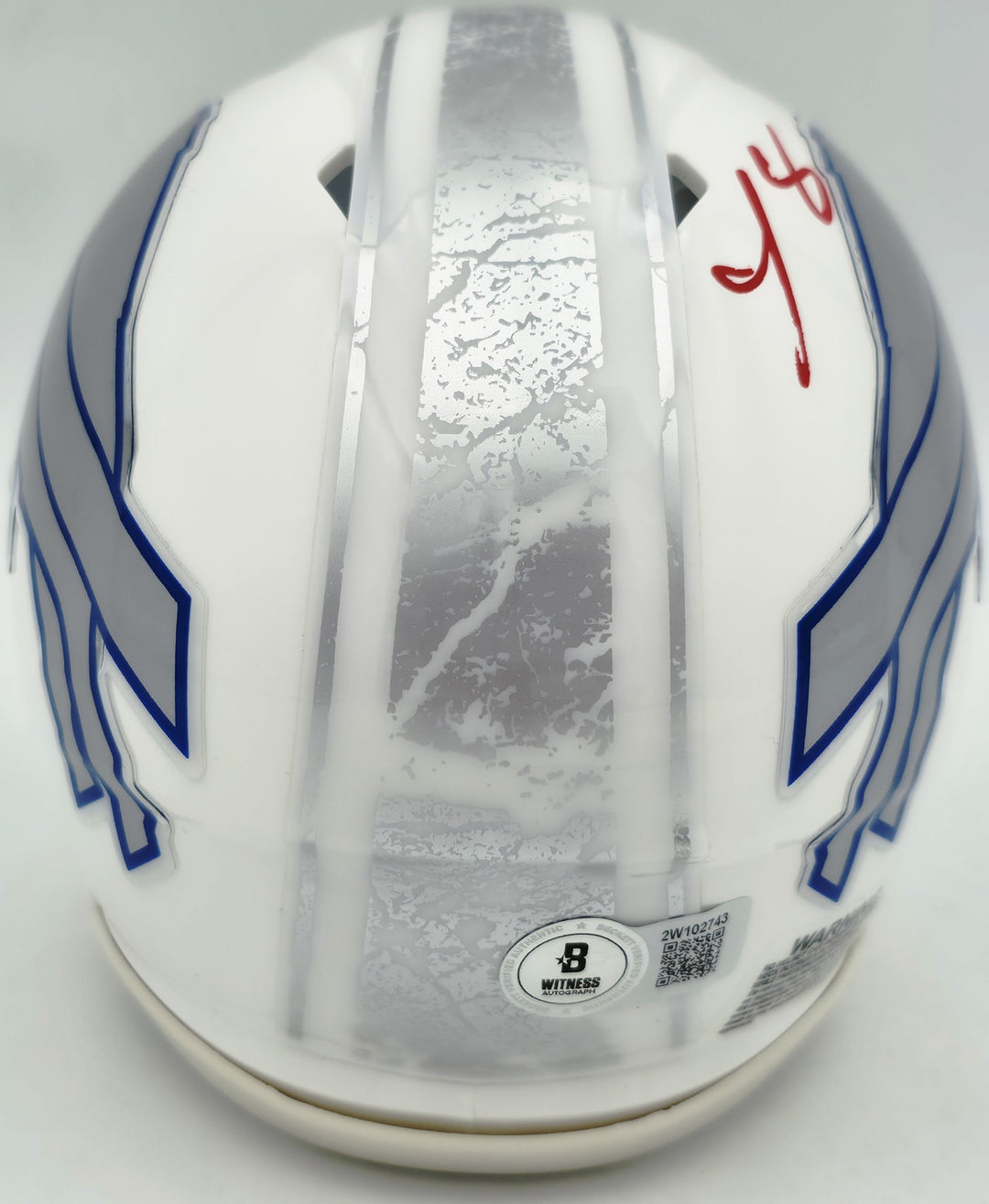 LeSean McCoy Signed Bills White Rivalries Speed Mini Helmet Beckett Witness