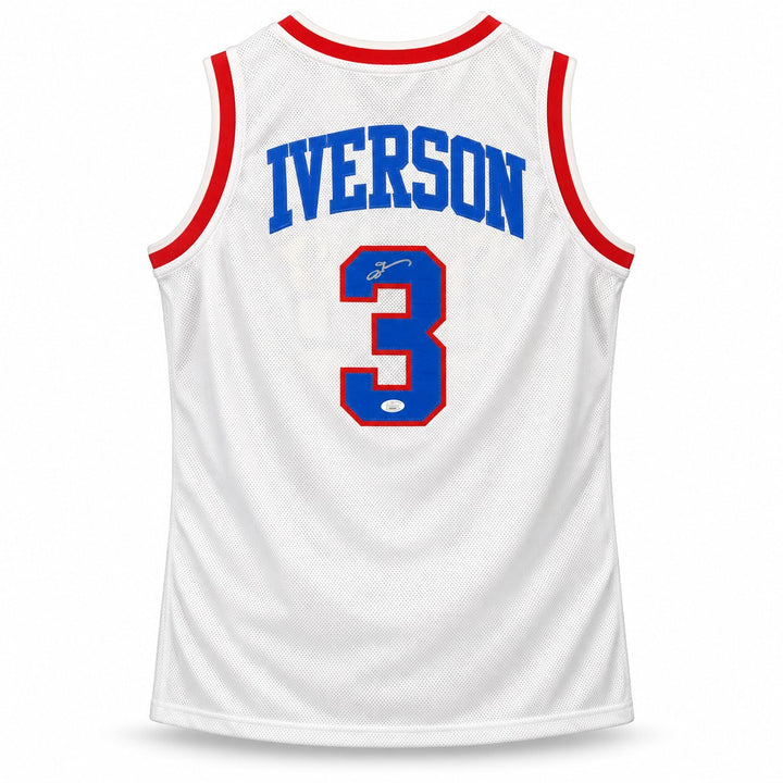 Allen Iverson Signed 76ers White Custom Jersey JSA