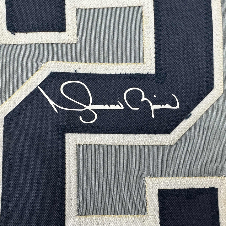 Facsimile Autographed Mariano Rivera New York Grey Reprint Jersey Size Men's XL