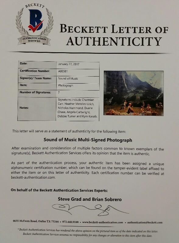 SOUND OF MUSIC Cast Signed 16x20 Photo (7) Image #2 Autos w/ Beckett BAS COA