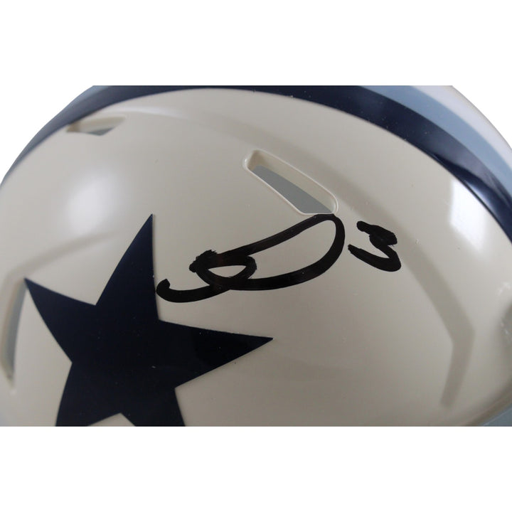 George Pickens Autographed/Signed Dallas Cowboys Retro Mini Helmet JSA 56176