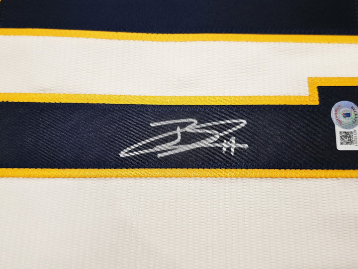 Milwaukee Brewers Jackson Chourio Signed Cream Nike Jersey Size XL Beckett