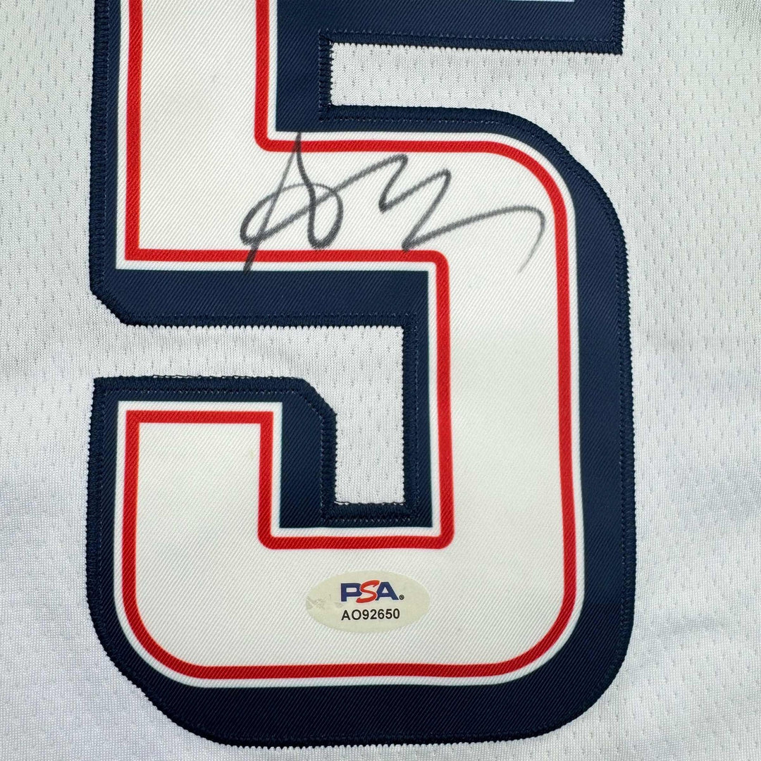 Autographed/Signed Anthony Edwards United States USA White Jersey PSA COA