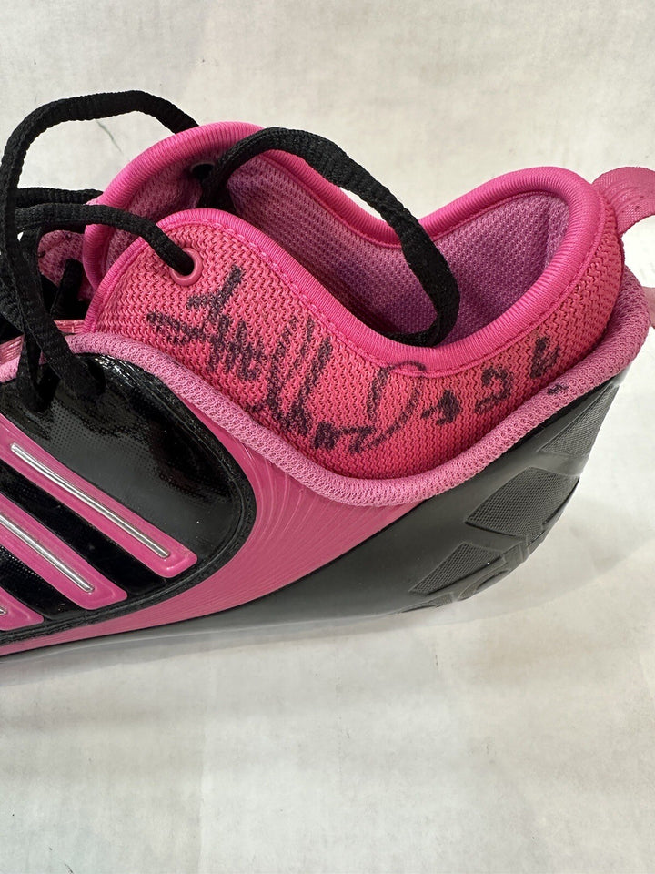 Lito Sheppard Signed Adidas Breast Cancer Game Cleats Pair Jets Auto Sz 13 PSA
