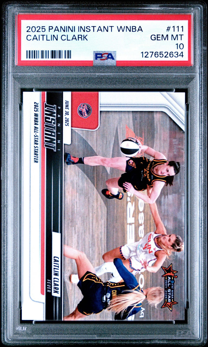Graded 2025 Panini Instant WNBA Caitlin Clark #111 Basketball Card PSA 10 Mint