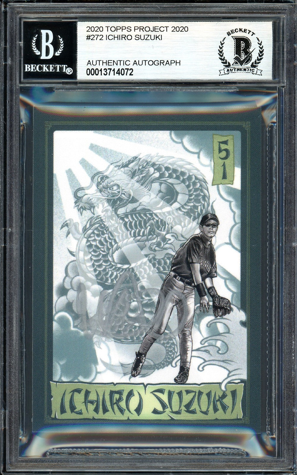 Ichiro Suzuki Auto Topps Project 2020 Mister Cartoon Card 272 Mariners /10 BAS