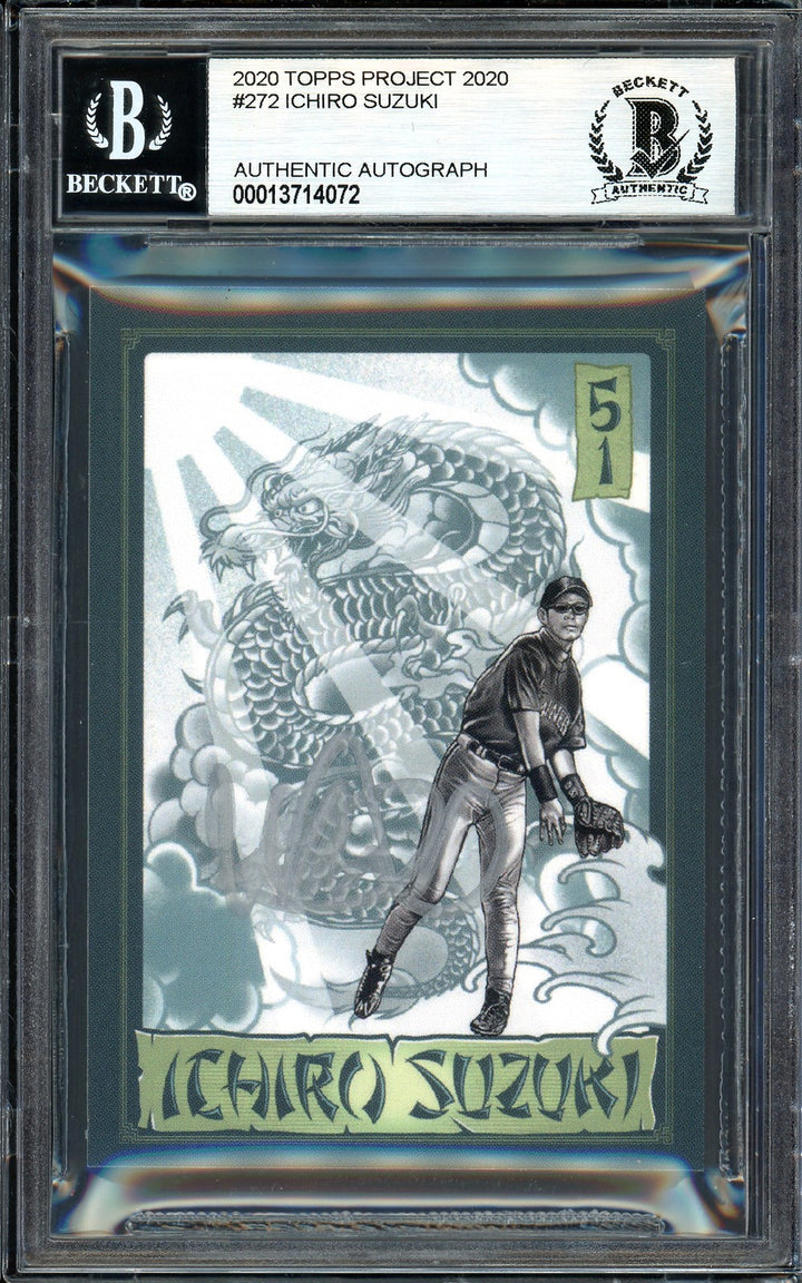 Ichiro Suzuki Auto Topps Project 2020 Mister Cartoon Card 272 Mariners /10 BAS