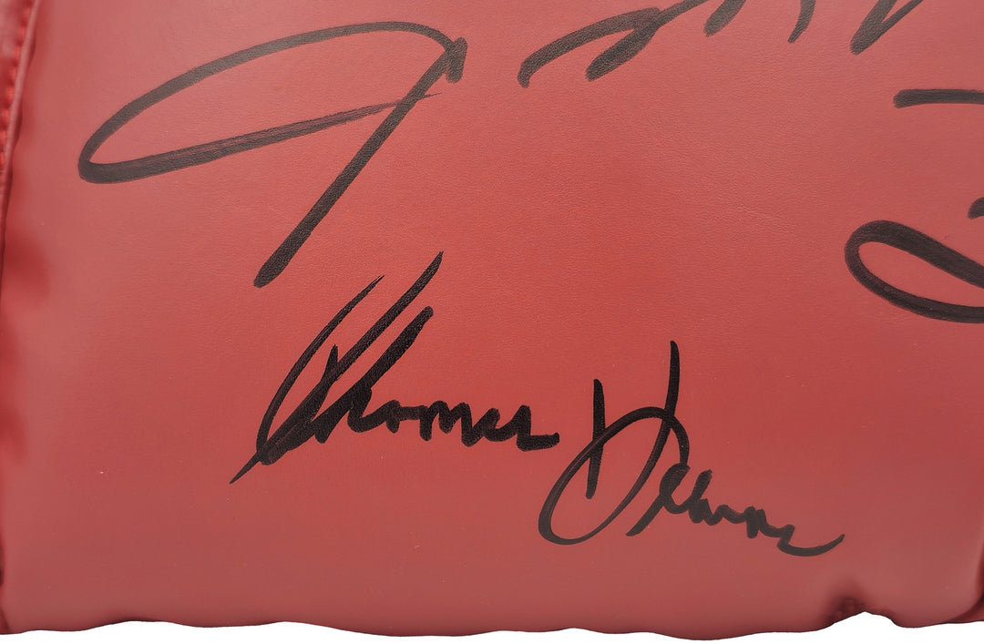 Sugar Ray Leonard & Thomas "Hitman" Hearns Signed Red Everlast Glove RH JSA