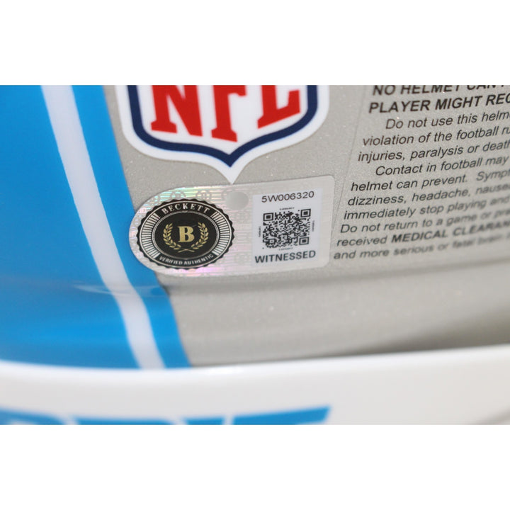 Barry Sanders Autographed Detroit Lions SpeedFlex Helmet Beckett Witness 58195