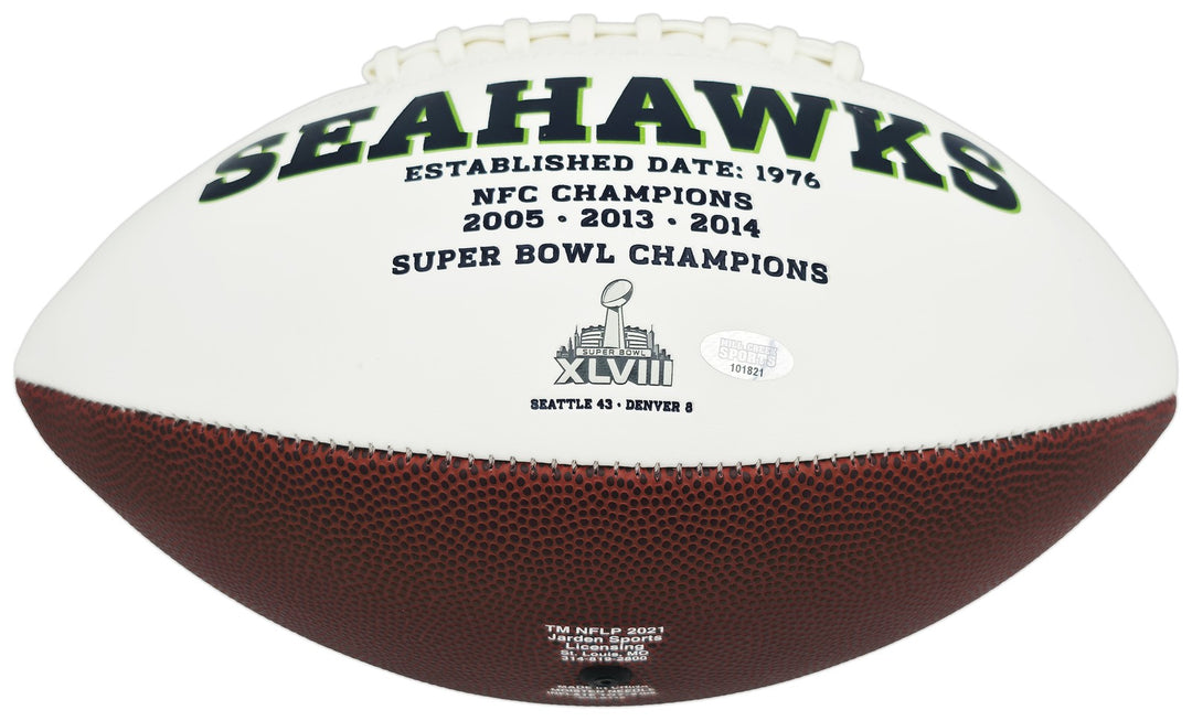 Zach Charbonnet Signed Seattle Seahawks White Logo Football MCS Holo