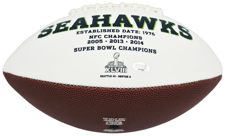 Zach Charbonnet Signed Seattle Seahawks White Logo Football MCS Holo