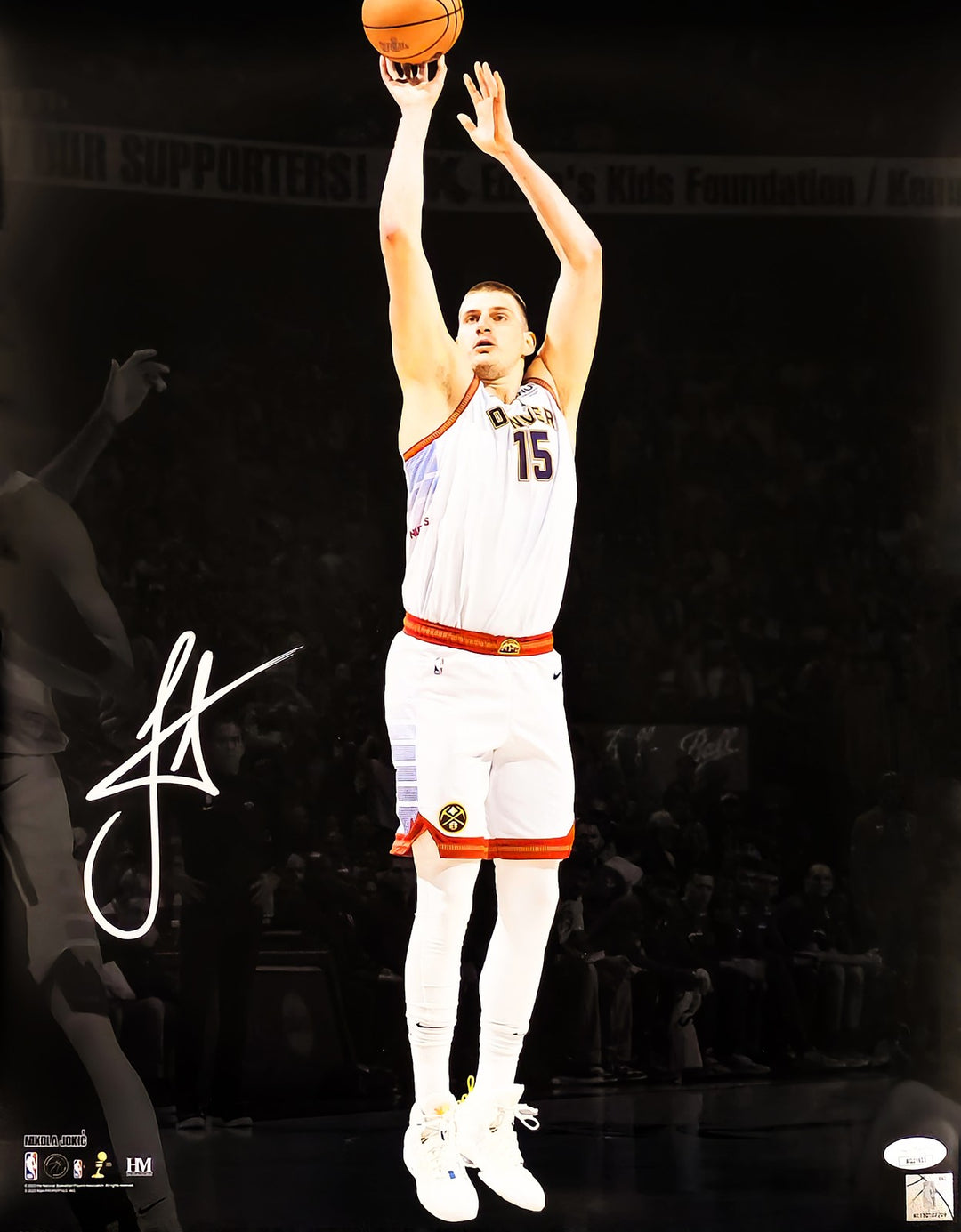 Nikola Jokic Signed 16x20 Photo Denver Nuggets 2023 NBA Finals Spotlight JSA