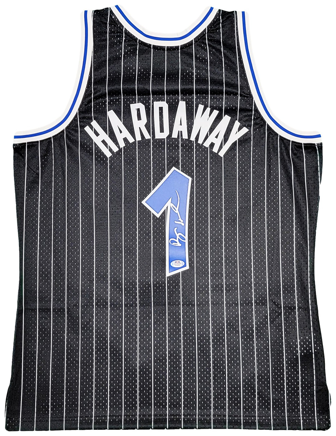 Magic Penny Hardaway Auto Black Auth Mitchell Ness 94-95 Swingman Jersey L PSA