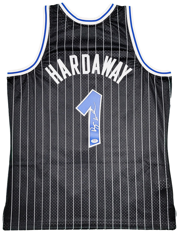 Magic Penny Hardaway Auto Black Auth Mitchell Ness 94-95 Swingman Jersey L PSA