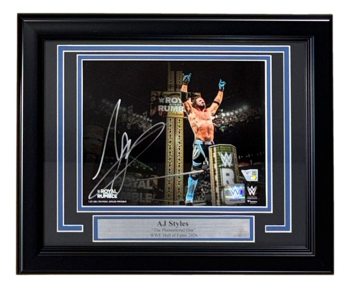 AJ Styles Signed Framed 8x10 WWE Retirement Photo Fanatics
