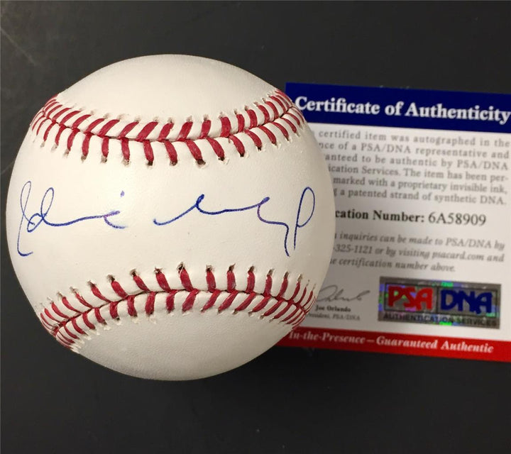 IDINA MENZEL Autograph Signed MLB Baseball ~ PSA Witness COA ~Elsa Frozen WICKED