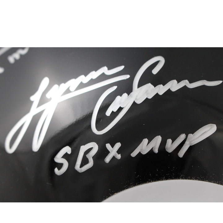 Franco Harris Bradshaw Swann Ward +1 Signed Steelers Pro Helmet SB MVP BAS 53566