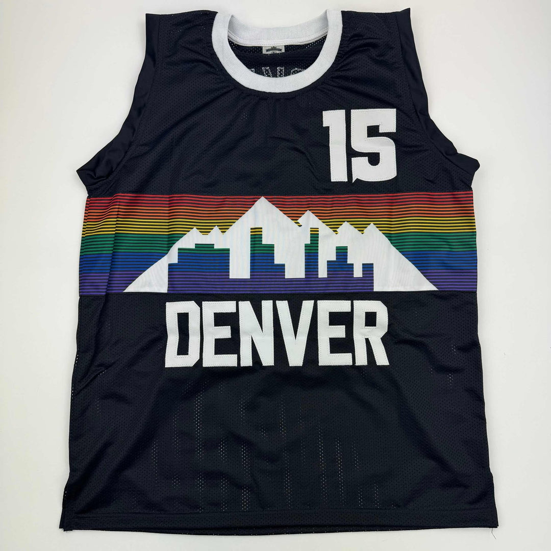 Autographed/Signed Nikola Jokic Denver Black Rainbow Jersey JSA COA