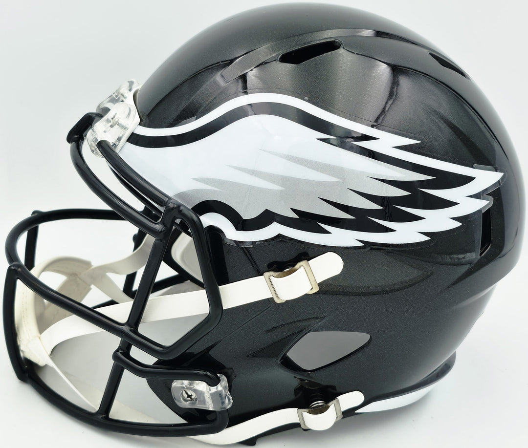 Jason Kelce Auto Eagles Black 2022 Alternate On-Field Full Sz Speed Rep Helmet