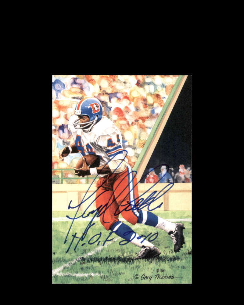 Floyd Little JSA Coa Signed HOF 2010 Goal Line Art Card GLAC Autograph
