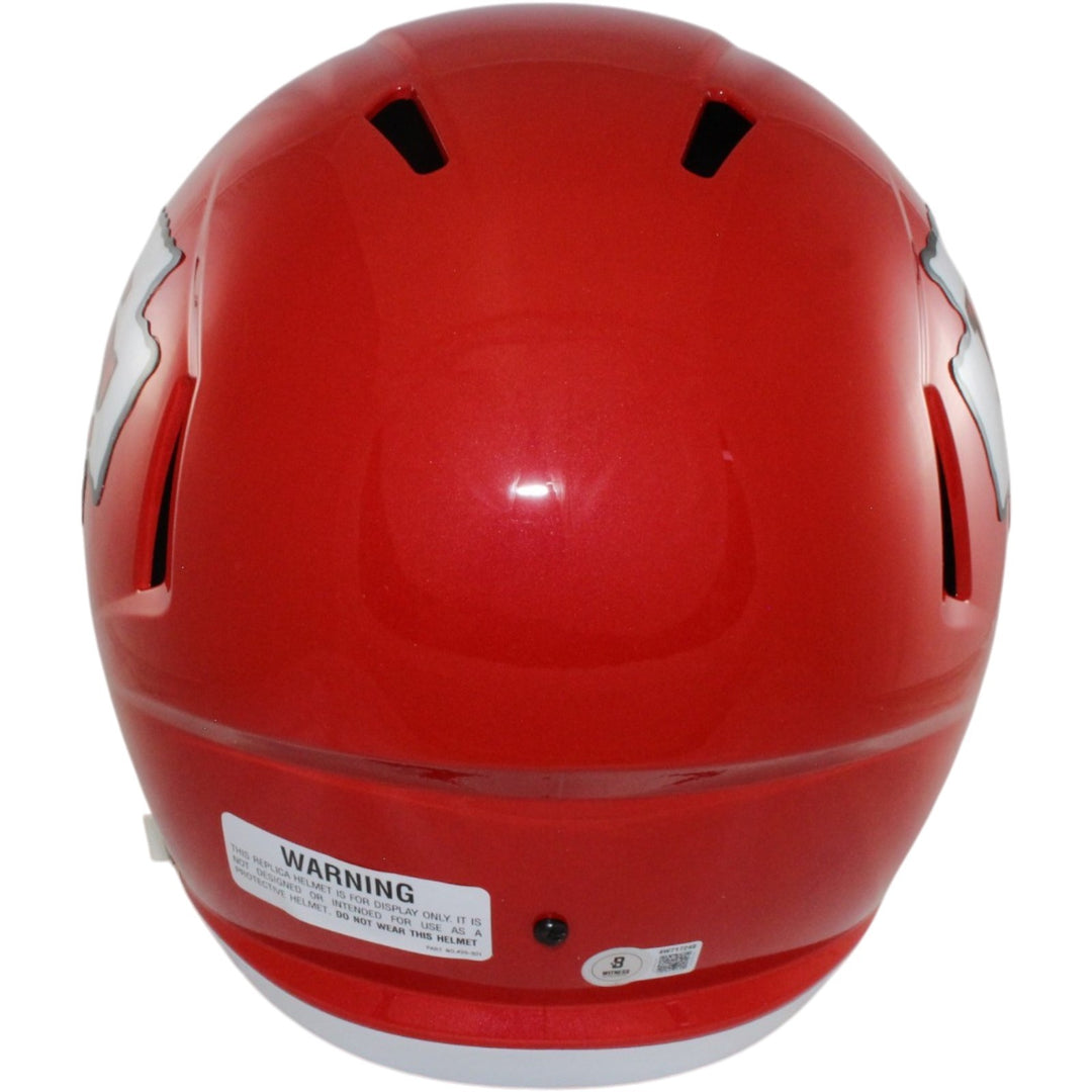 Tony Gonzalez Autographed Kansas City Chiefs F/S Helmet Beckett Witness 56406