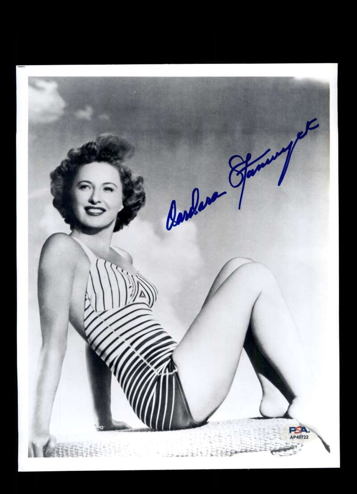 Barbara Stanwyck PSA DNA Coa Signed 8x10 Photo Autographed