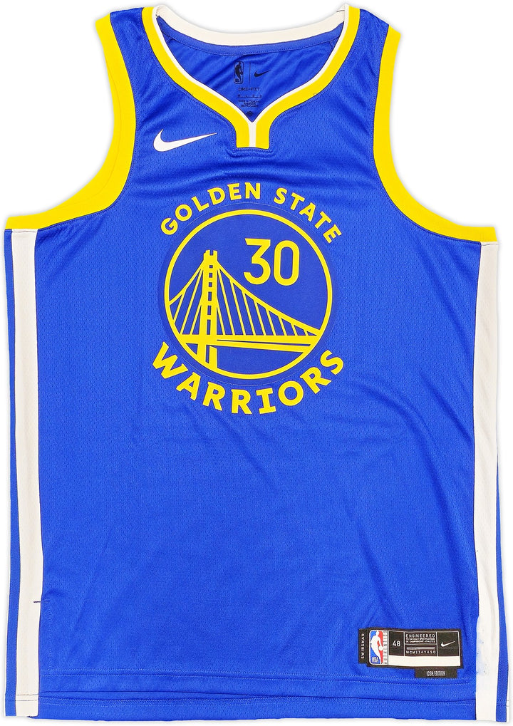 Warriors Stephen Curry Signed Blue Nike Swingman Icon Edition Jersey Size 48 JSA
